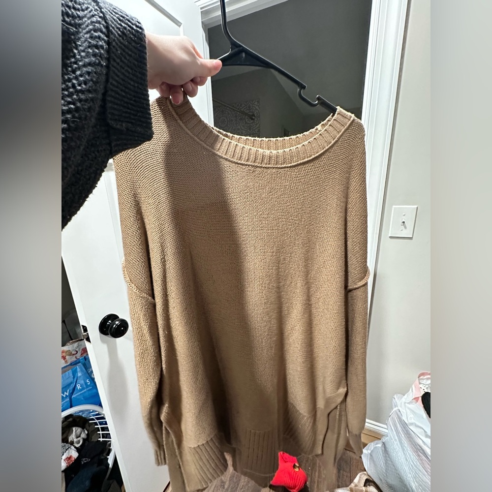 Aerie camel sweater- M